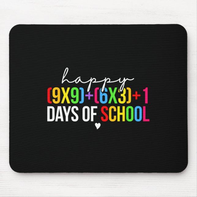 Math Formula 100 Days Of School Funny Math Teacher Mouse Mat (Front)