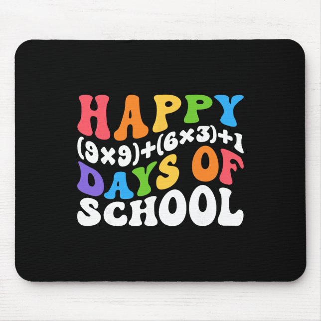 Math Formula 100 Days Of School Funny Math Teacher Mouse Mat (Front)