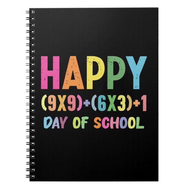 Math Formula 100 Days Of School Funny Math Teacher Notebook (Front)
