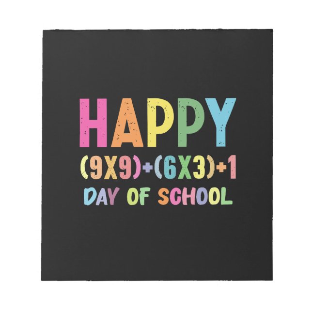 Math Formula 100 Days Of School Funny Math Teacher Notepad (Front)