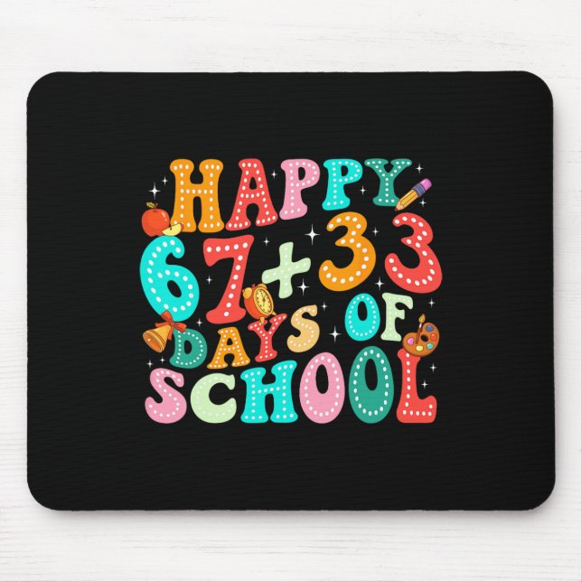 Math Formula 100 Days Of School Funny Teacher 67 1 Mouse Mat (Front)
