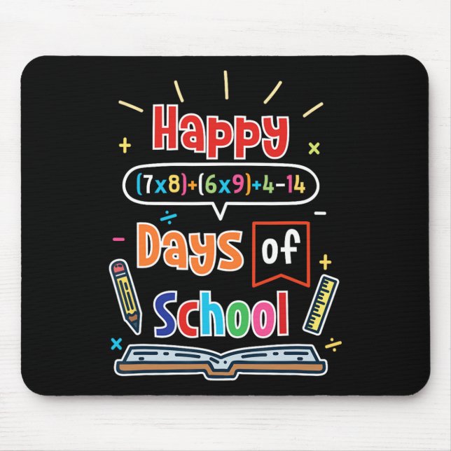 Math Formula 100 Days Of School Happy 100th Day Of Mouse Mat (Front)