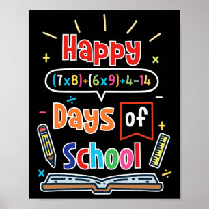 Math Formula 100 Days Of School Happy 100th Day Of Poster