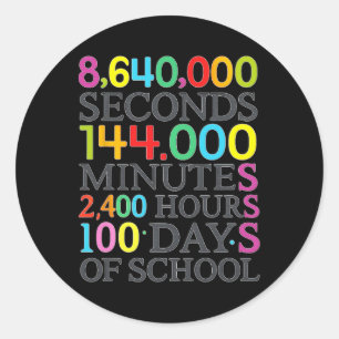 Math Formula 100 Days Of School Math Teacher Kids Classic Round Sticker