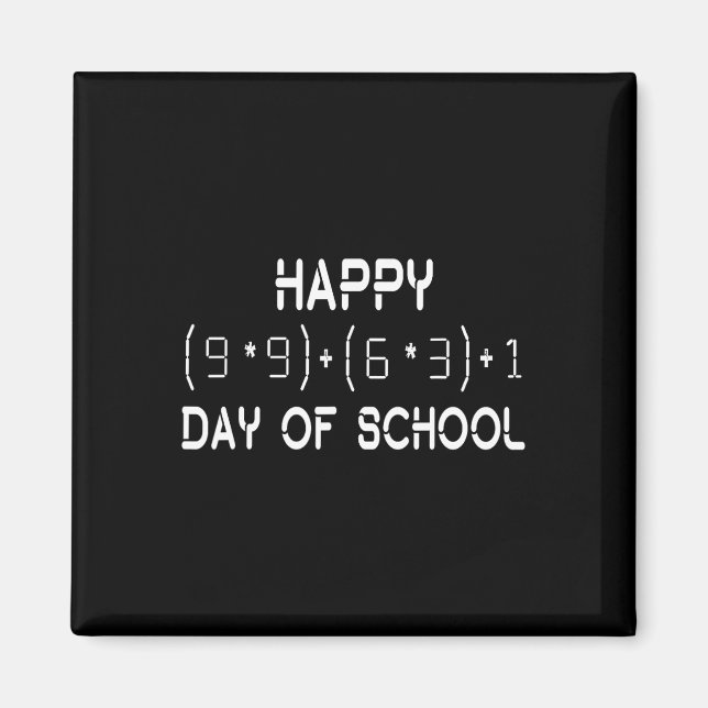 Math Formula 100 Days Of School Math Teacher Stude Magnet (Front)