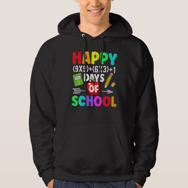 Math Formula 100 Days Of School Shirt Math Teacher (Front)