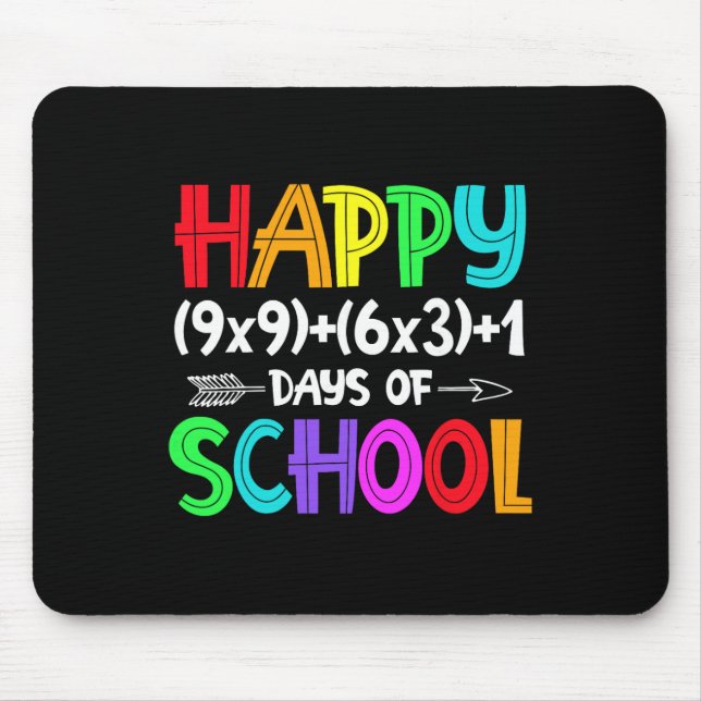 Math Formula 100 Days Of School Shirt Math Teacher Mouse Mat (Front)