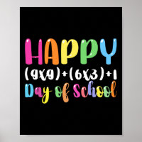 Math Formula 100 Days Of School Teacher Boy Girl 
