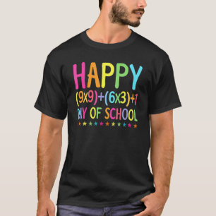 Math Formula 100 Days Of School  Teacher Boy Girl T-Shirt