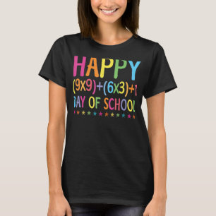 Math Formula 100 Days Of School Teacher Boy Girl T-Shirt