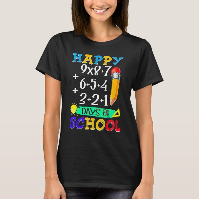 Math Formula 100 Days Of School Teacher Boy Girl T-Shirt (Front)