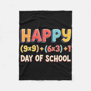 Math Formula 100 Days Of School Teacher Boys Girls Fleece Blanket