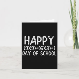 Math Formula Happy 100 Days Of School 100th Day Te Card
