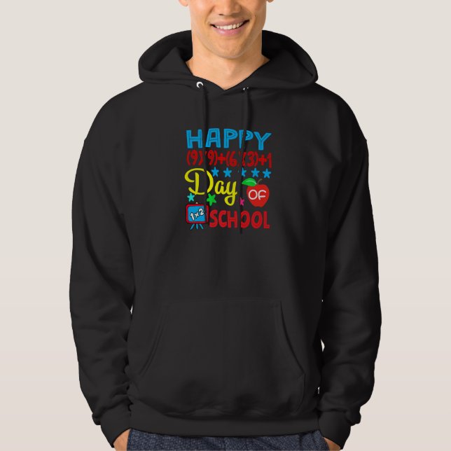 Math Formula Happy 100 Days Of School 100th Day Te Hoodie (Front)
