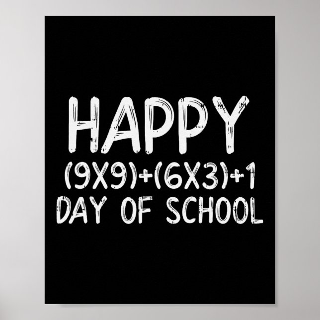 Math Formula Happy 100 Days Of School 100th Day Te Poster (Front)