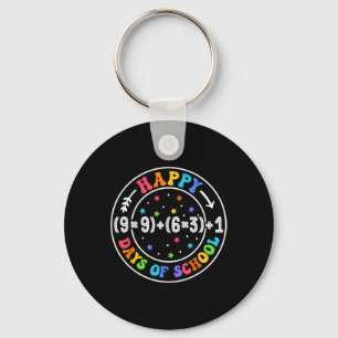 Math Formula Happy 100 Days Of School Funny Math T Key Ring