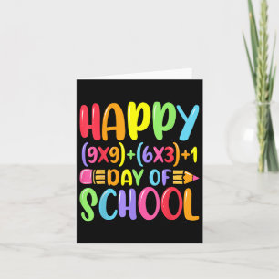 Math Formula Happy 100 Days Of School Teacher Math Card