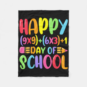 Math Formula Happy 100 Days Of School Teacher Math Fleece Blanket