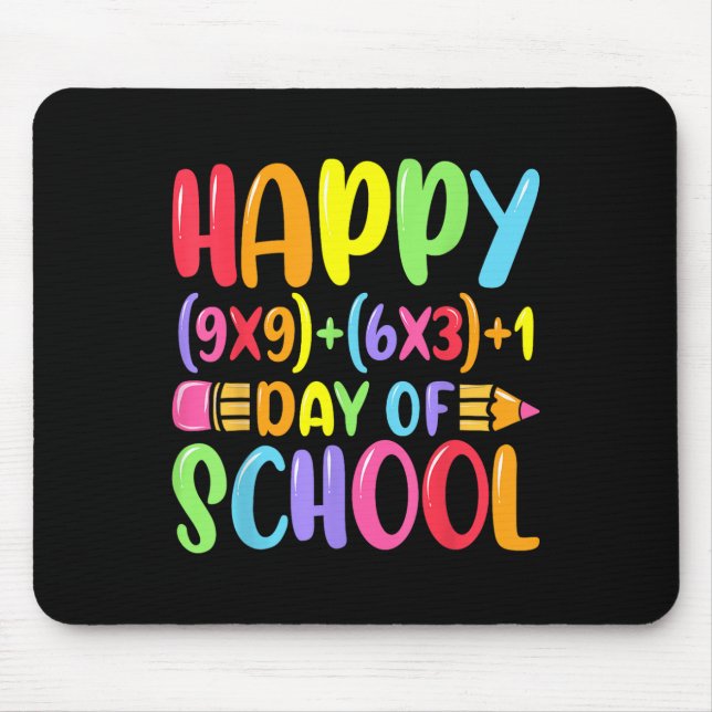 Math Formula Happy 100 Days Of School Teacher Math Mouse Mat (Front)