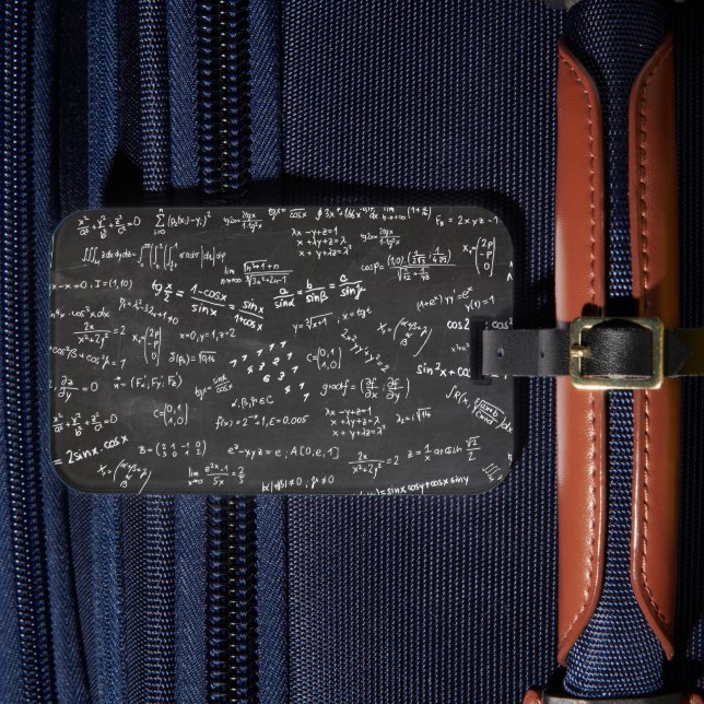 Math Formulas And Numbers Luggage Tag (Front Insitu 4)