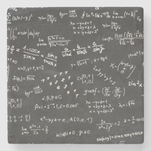 Math Formulas And Numbers Stone Coaster