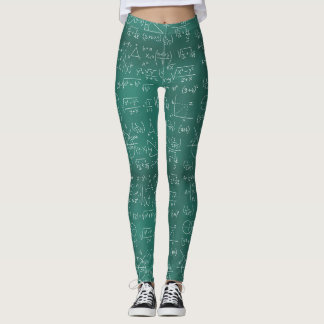 Math Formulas Chalkboard School Geek Leggings