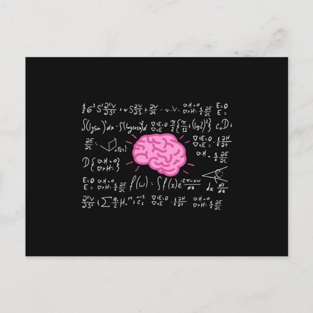 Math formulas for smart heads postcard (Front)