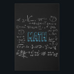 Math formulas mathematics faux canvas print<br><div class="desc">Cool design featuring a blackboard with math formulas and the simply quote "Math". A must for physicist,  physics student,  physics teacher,  physics lovers,  mathematicians,  math teachers,  math students.</div>