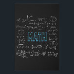 Math formulas mathematics faux canvas print<br><div class="desc">Cool design featuring a blackboard with math formulas and the simply quote "Math". A must for physicist,  physics student,  physics teacher,  physics lovers,  mathematicians,  math teachers,  math students.</div>
