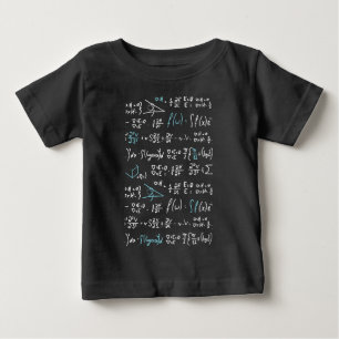Math formulas mathematics physics student teacher baby T-Shirt