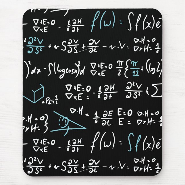 Math formulas mathematics physics student teacher  mouse mat (Front)