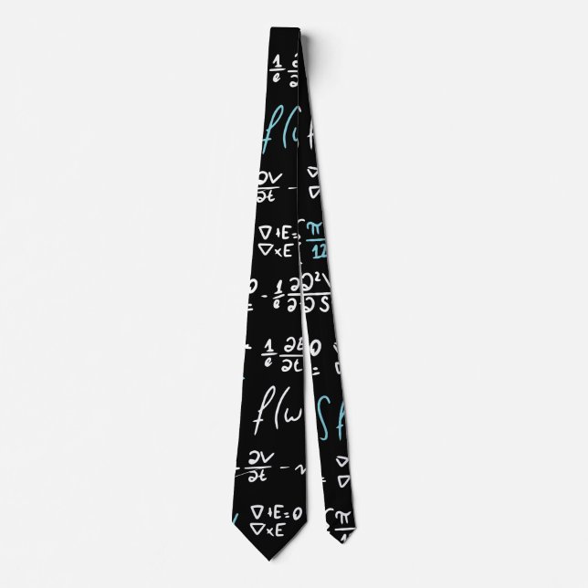 Math formulas mathematics physics student teacher  tie (Front)