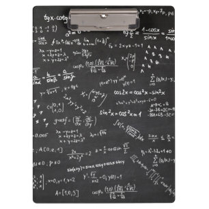 Math Formulas On A Blackboard Clipboard