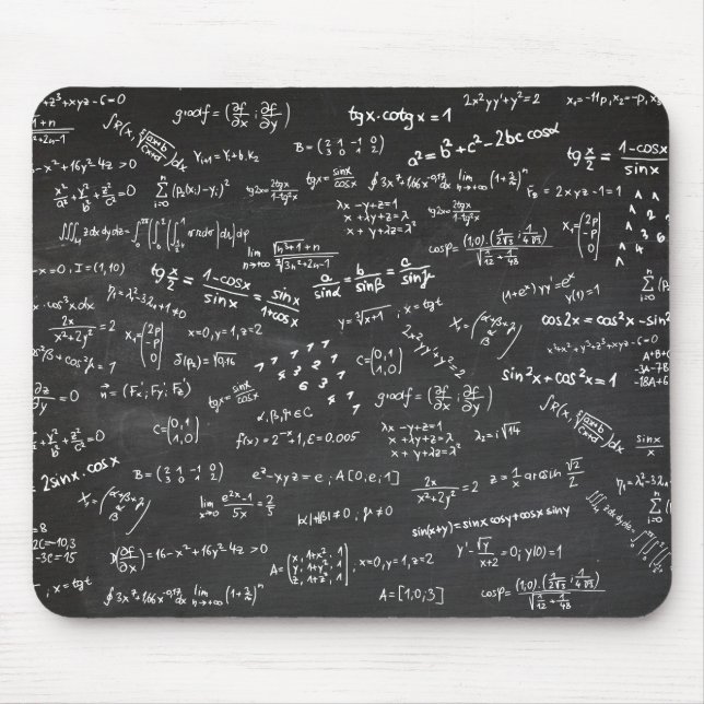 Math Formulas On A Blackboard Mouse Mat (Front)