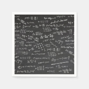 Math Formulas On A Blackboard Tableware Paper Napkin