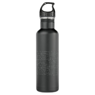 Math Formulas Pattern 710 Ml Water Bottle