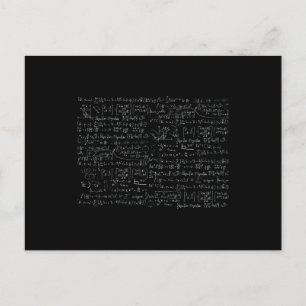 Math Formulas Pattern Postcard