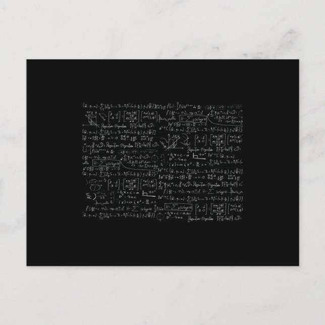 Math Formulas Pattern Postcard (Front)