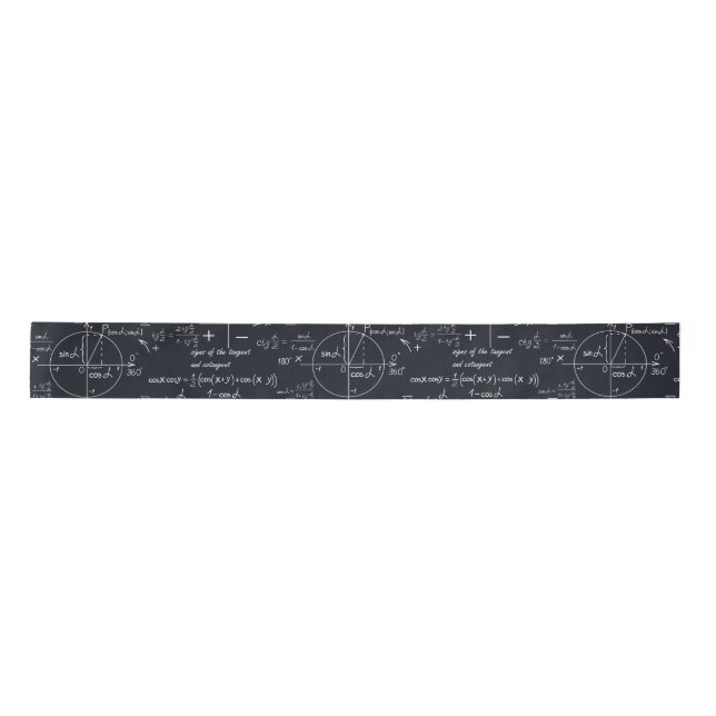 Math Formulas Satin Ribbon (Front)
