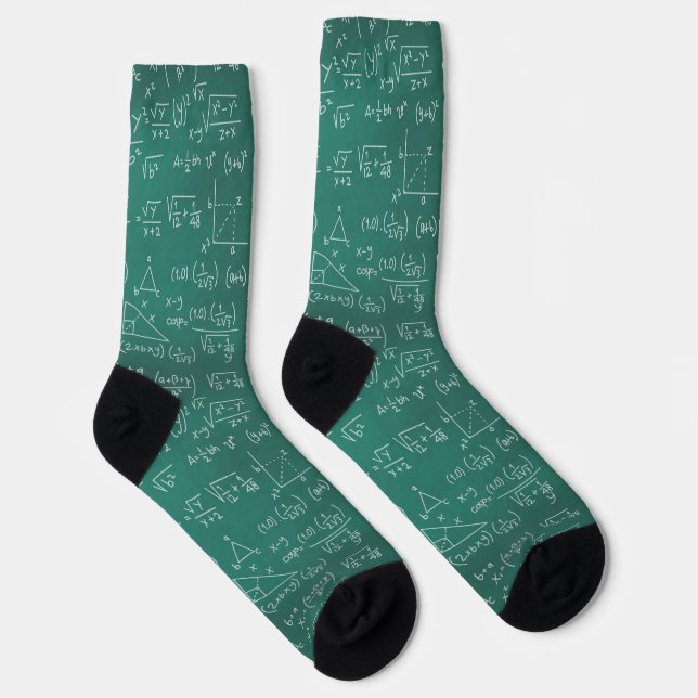 Math Formulas Science Geek Socks (Right)