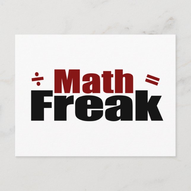 Math Freak Postcard (Front)