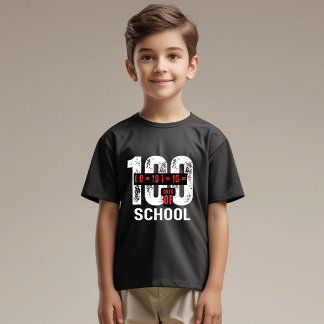 Math Fun 100 Days of School Kids T-Shirt, Funny T-Shirt