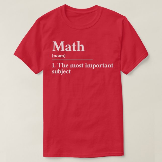 Math funny definition 1 T-Shirt (Design Front)