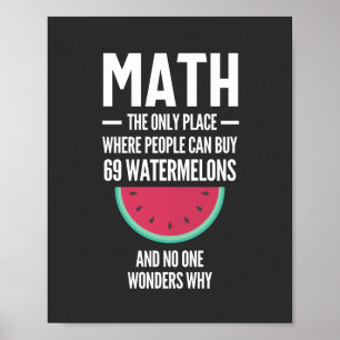 Math. Funny Math Sarcasm Quote Gift Poster