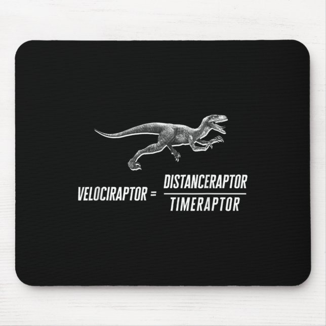 Math Geek Dinosaur Velociraptor Equation V2  Mouse Mat (Front)