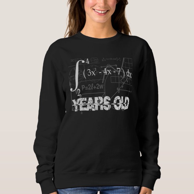 Math Geek Integral 18th Birthday 18 Years Old, Fun Sweatshirt (Front)