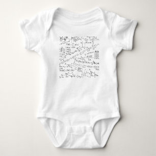 Math Geek, Mathematics Problem Solving Pattern Baby Bodysuit