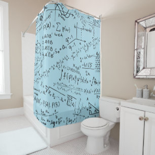 Math Geek, Mathematics Problem Solving Pattern Shower Curtain