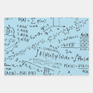 Math Geek, Mathematics Problem Solving Pattern Wrapping Paper Sheet