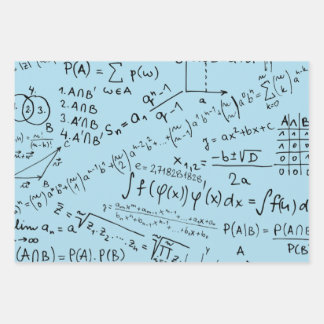 Math Geek, Mathematics Problem Solving Pattern Wrapping Paper Sheet
